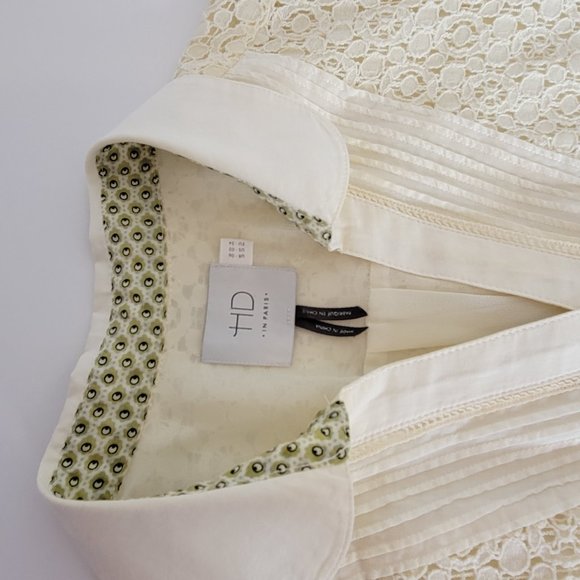 HD in Paris Dress, Cream Lace Bodice w/Chambrey Skirt, Size 2 - Picture 4 of 12